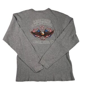 Harley Davidson Richmond VA Eagle Graphic Long Sleeve Thermal T Shirt Mens L